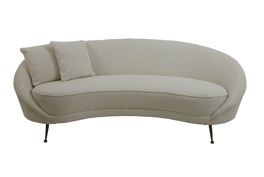 Bilde av Sofa 221x102x80 cm HAZEL boucl cream+bronze