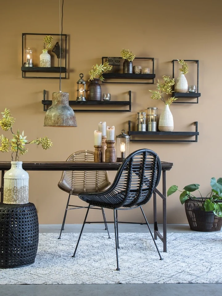 Bilde av Wall shelf 100x15x24 cm MADDISON wood black